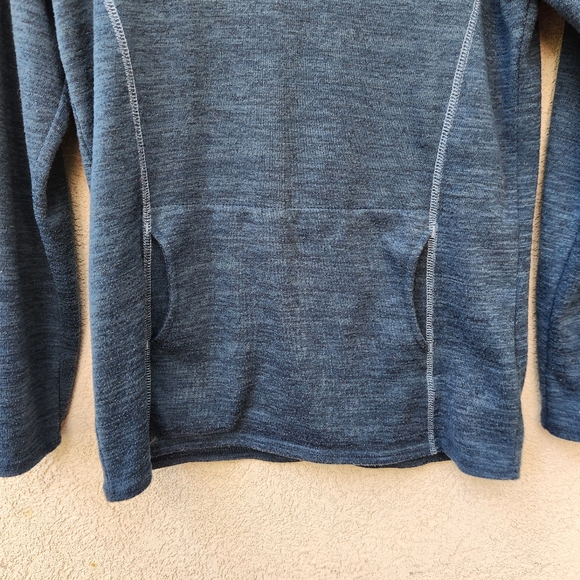 KUHL Women's Lea Pullover Small Teal Heathered Cowl Neck Kangaroo Pocket - Picture 4 of 11